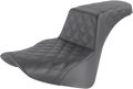 SADDLEMEN Step-Up Seat - Full Lattice Stitch - Black