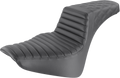 SADDLEMEN Step-Up Seat - Front Tuck-n-Roll/Rear Lattice Stitch - Black