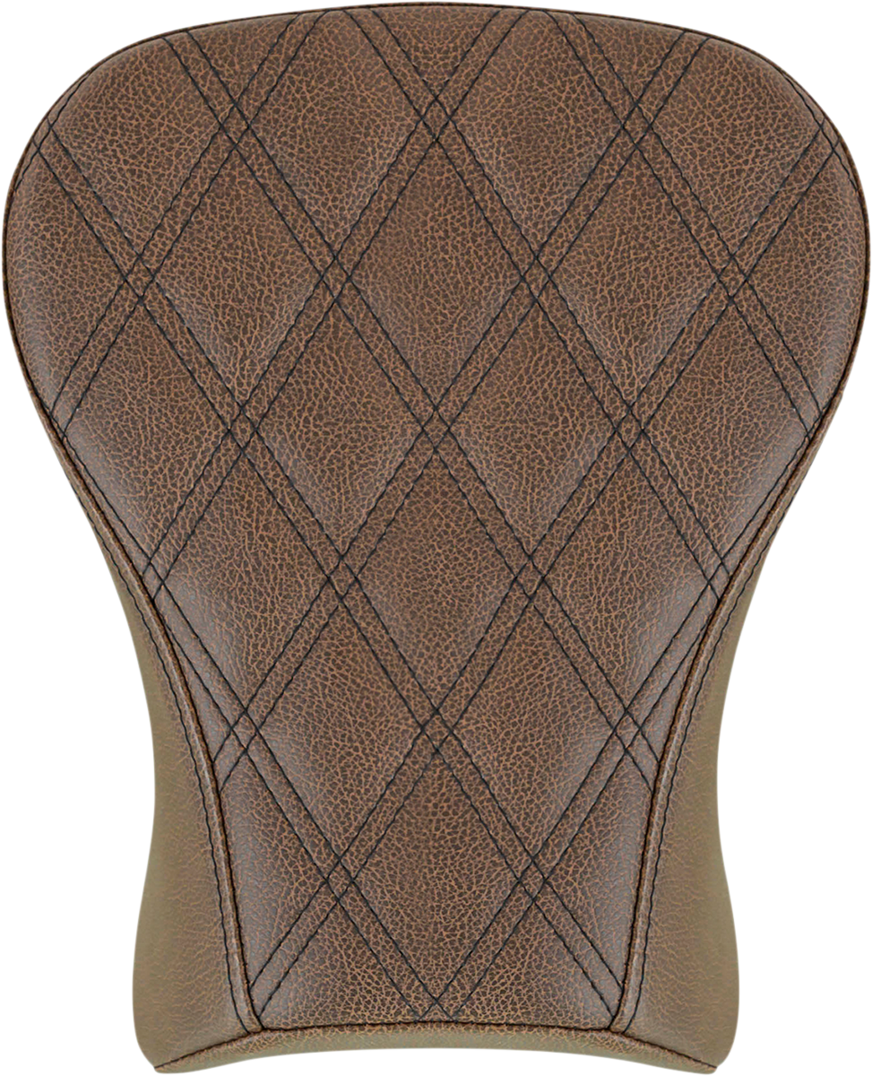 SADDLEMEN Renegade™ Pillion Pad - Touring - Lattice Stitched - Brown - FLSB/FXLR '18-'24