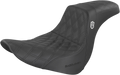 SADDLEMEN Pro Series SDC Performance Seat - w/o Backrest - Lattice Stitch/Lumbar Gripper - FL/FX '18-'24