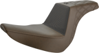 SADDLEMEN Unknown Industries Seat - Front Carbon Fiber/Black Gripper Lumbar/Rear Lattice - FL/FX '18-'23