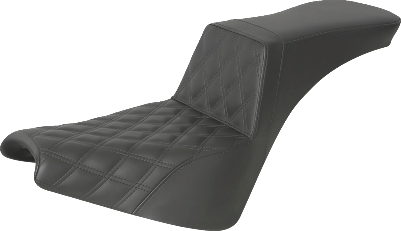 SADDLEMEN Step-Up Seat - Front Lattice Stitch - Black