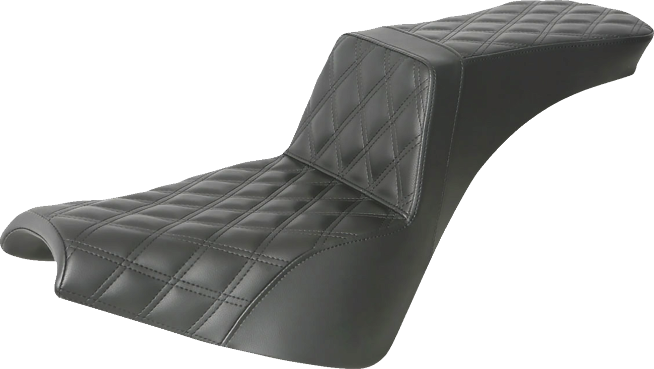 SADDLEMEN Step-Up Seat - Full Lattice Stitch - Black