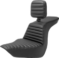 SADDLEMEN Tour Step-Up Seat - Rider Backrest - Tuck-n-Roll - FLSB/FXLR '18-'24