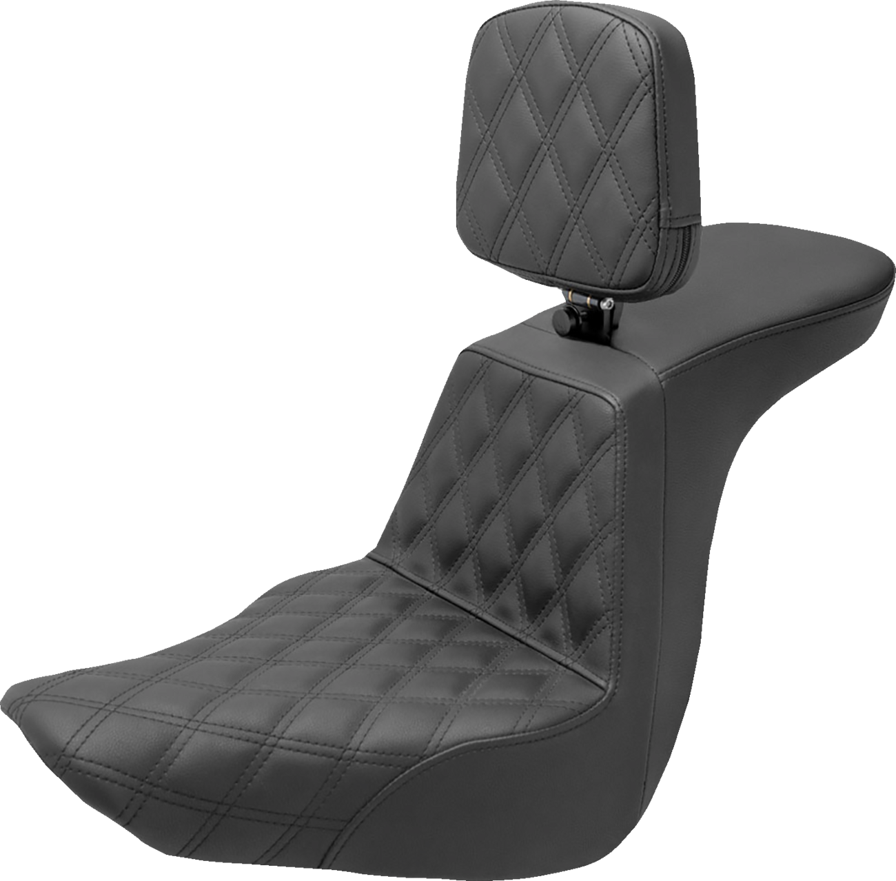SADDLEMEN Tour Step-Up Seat - Rider Backrest - Front Lattice Stitch - FLSB/FXLR '18-'24