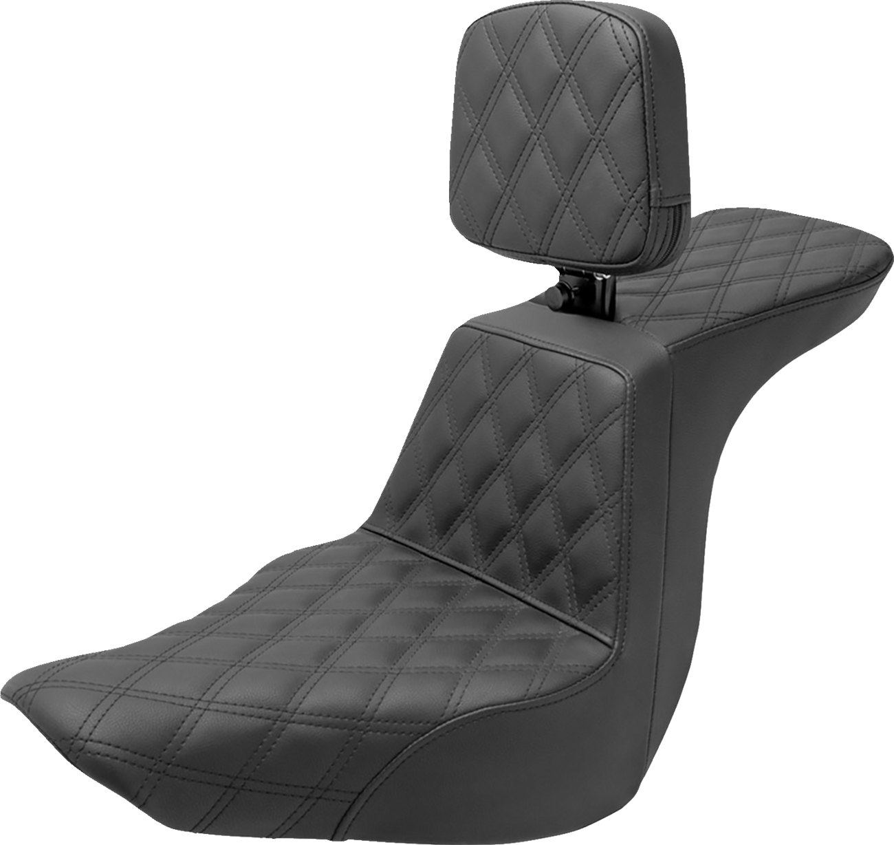 SADDLEMEN Tour Step-Up Seat - Rider Backrest - Full Latice Stitch - FLSB/FXLR '18-'24