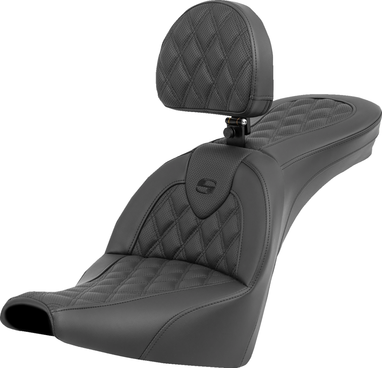 SADDLEMEN Roadsofa™ Seat - Lattice Stitch - with Backrest - FXBB/FXST '18-'24