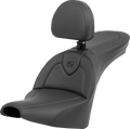 SADDLEMEN Roadsofa™ Seat - with Backrest - Black/Black Stitching - FXBB/FXST '18-'24