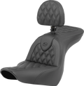 SADDLEMEN Roadsofa™ Seat - Lattice Stitch - with Backrest - FXLR/FLSB '18-'23