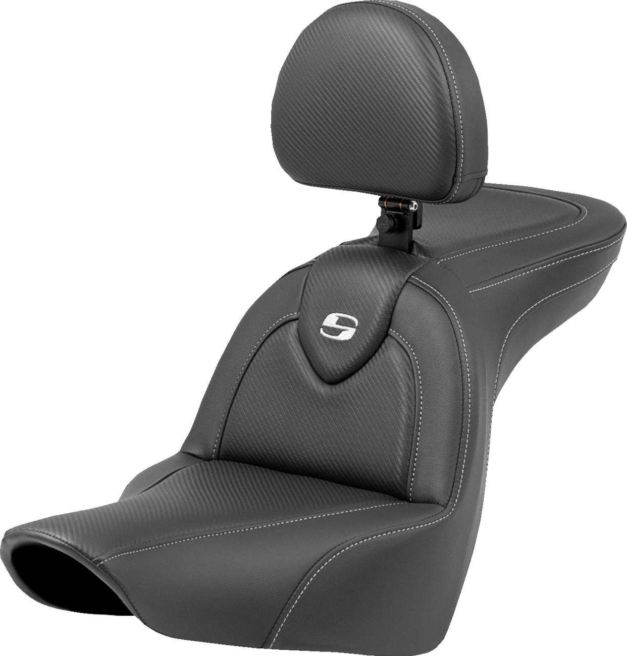 SADDLEMEN Roadsofa™ Seat - Carbon Fiber - with Backrest - FXLR/FLSB '18-'25