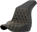 SADDLEMEN Step-Up Seat - Front Lattice Stitch - Gold Stitch - FXLR/FLSB '18-'24