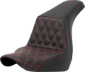 SADDLEMEN Step-Up Seat - Front Lattice Stitch - Red Stitch - FXLR/FLSB '18-'24