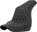 SADDLEMEN Step-Up Seat - Front Lattice Stitch - Gray Stitch - FXLR/FLSB '18-'24