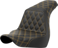 SADDLEMEN Step-Up Seat - Full Lattice Stitch - Gold Stitch - FXLR/FLSB '18-'21