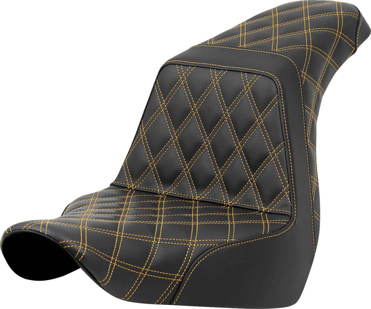 SADDLEMEN Step-Up Seat - Full Lattice Stitch - Gold Stitch - FXLR/FLSB '18-'21