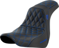SADDLEMEN Pro Series SDC Performance Seat - w/o Backrest - Blue Stitch - FL/FX '18-'20