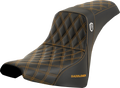 SADDLEMEN Pro Series SDC Performance Seat - w/o Backrest - Gold Stitch - FXBB/FXST '18-'23