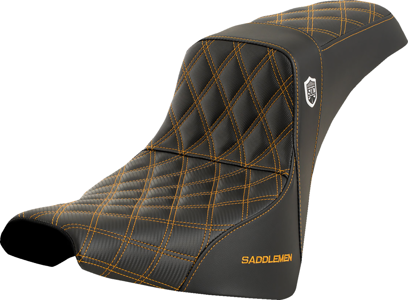 SADDLEMEN Pro Series SDC Performance Seat - w/o Backrest - Gold Stitch - FXBB/FXST '18-'23