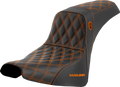 SADDLEMEN Pro Series SDC Performance Seat - w/o Backrest - Orange Stitch - FXBB/FXST '18-'23