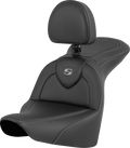 SADDLEMEN RoadSofa™ Seat - Carbon Fiber - with Driver Backrest - FLFB/FXBR '18-'25