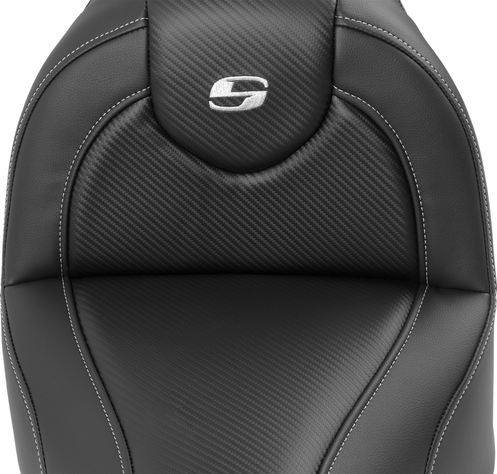 SADDLEMEN Roadsofa™ Seat - with Backrest - Carbon Fiber - FXBR/S '18-'20