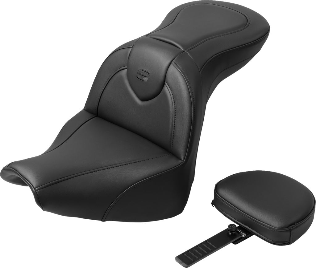 SADDLEMEN RoadSofa™ Seat - with Backrest - Black Stitch - FXBR/S '18-'20