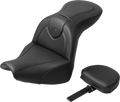 SADDLEMEN RoadSofa™ Seat - with Backrest - Black Stitch - FXBR/S '18-'20