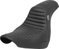 SADDLEMEN Pro Series SDC Performance Seat - w/o Backrest - Tuck-n-Roll/Carbon Fiber - Gripper - FL/FX '18-'24