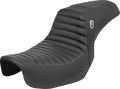 SADDLEMEN Pro Series SDC Performance Seat - w/o Backrest - Tuck-n-Roll/Carbon Fiber - Gripper - Dyna '06-'17