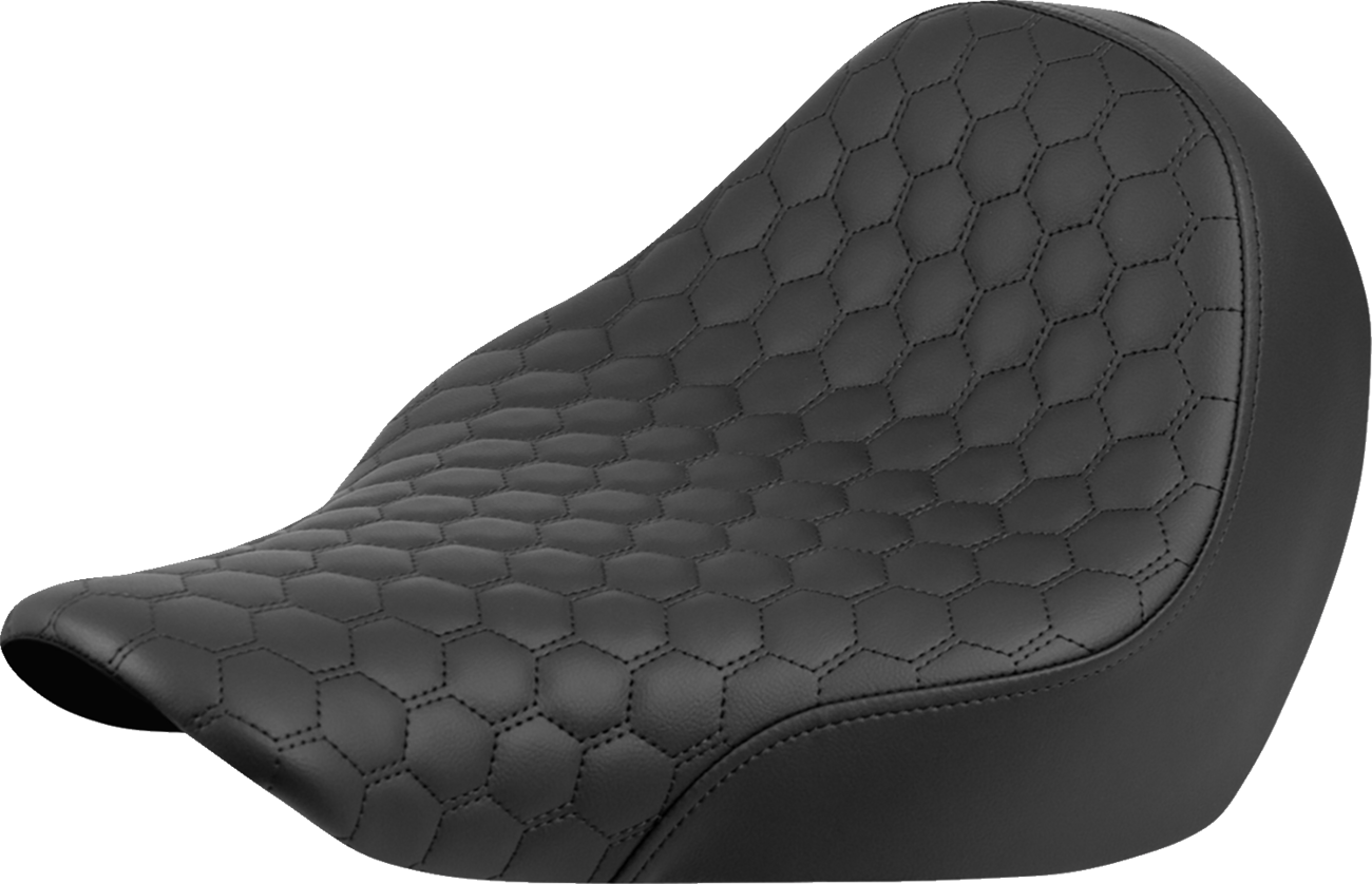 SADDLEMEN Renegade™ Solo Seat - Black - Honeycomb - FXLR/FLSB '18-'25