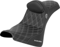 SADDLEMEN Pro Series SDC Performance Seat - w/ Backrest - Silver Stitch - Gripper - FXBB/FXST '18-'25