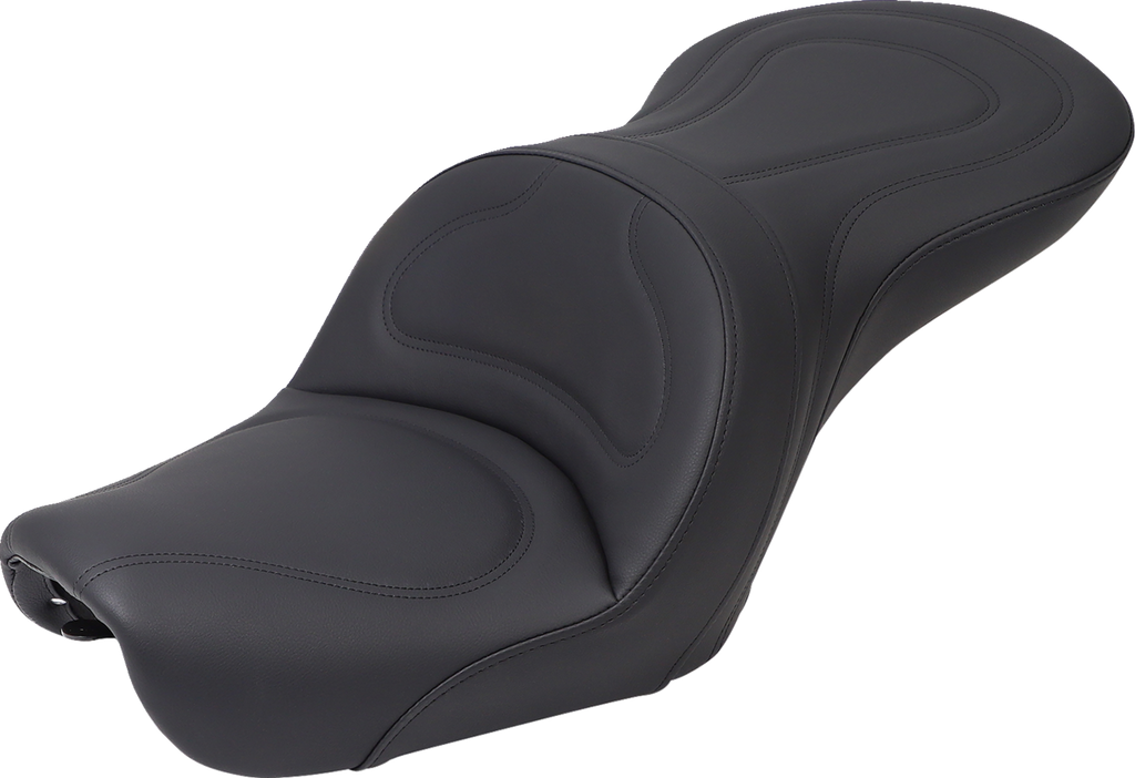 SADDLEMEN Seat - Explorer™ - Without Backrest - Stitched - Black - FXD '04-'05