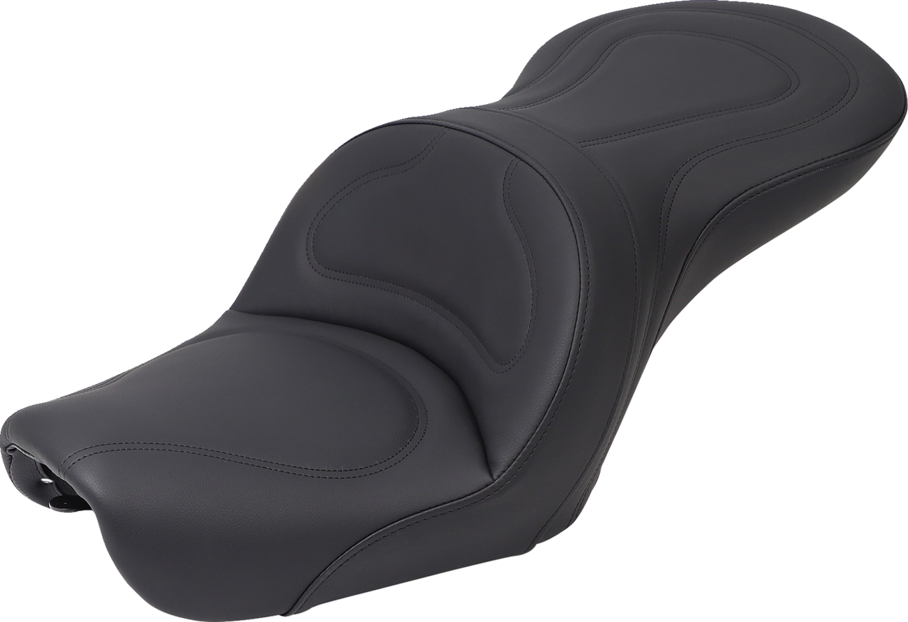 SADDLEMEN Seat - Explorer™ - Without Backrest - Stitched - Black - FXD '04-'05