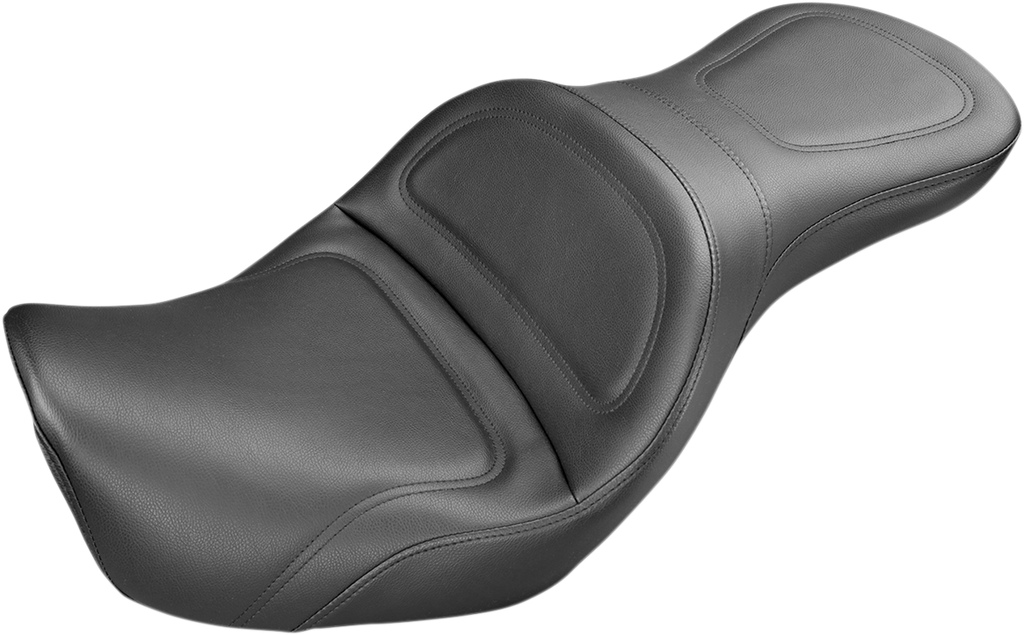 SADDLEMEN Seat - Explorer™ - Without Backrest - Stitched - Black - Dyna '06-'17