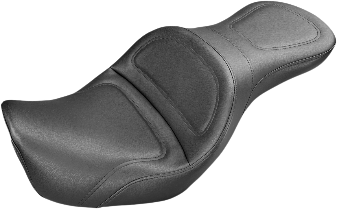 SADDLEMEN Seat - Explorer™ - Without Backrest - Stitched - Black - Dyna '06-'17
