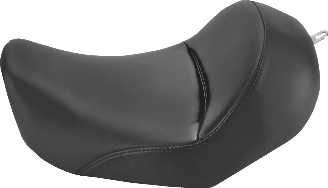 SADDLEMEN Heels Down Solo Seat - Without Backrest - Plain - Black - Dyna