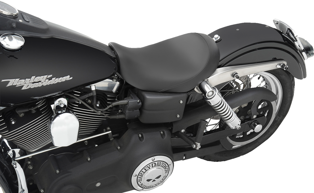 SADDLEMEN S3 Super Slammed Seat - Solo - Black - Dyna '06-'17