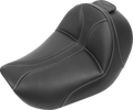 SADDLEMEN Dominator Solo Seat - w/o Backrest - Black w/ Gray Stitching - FL/FX '06-'17