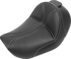 SADDLEMEN Dominator Solo Seat - w/o Backrest - Black w/ Gray Stitching - FL/FX '06-'17