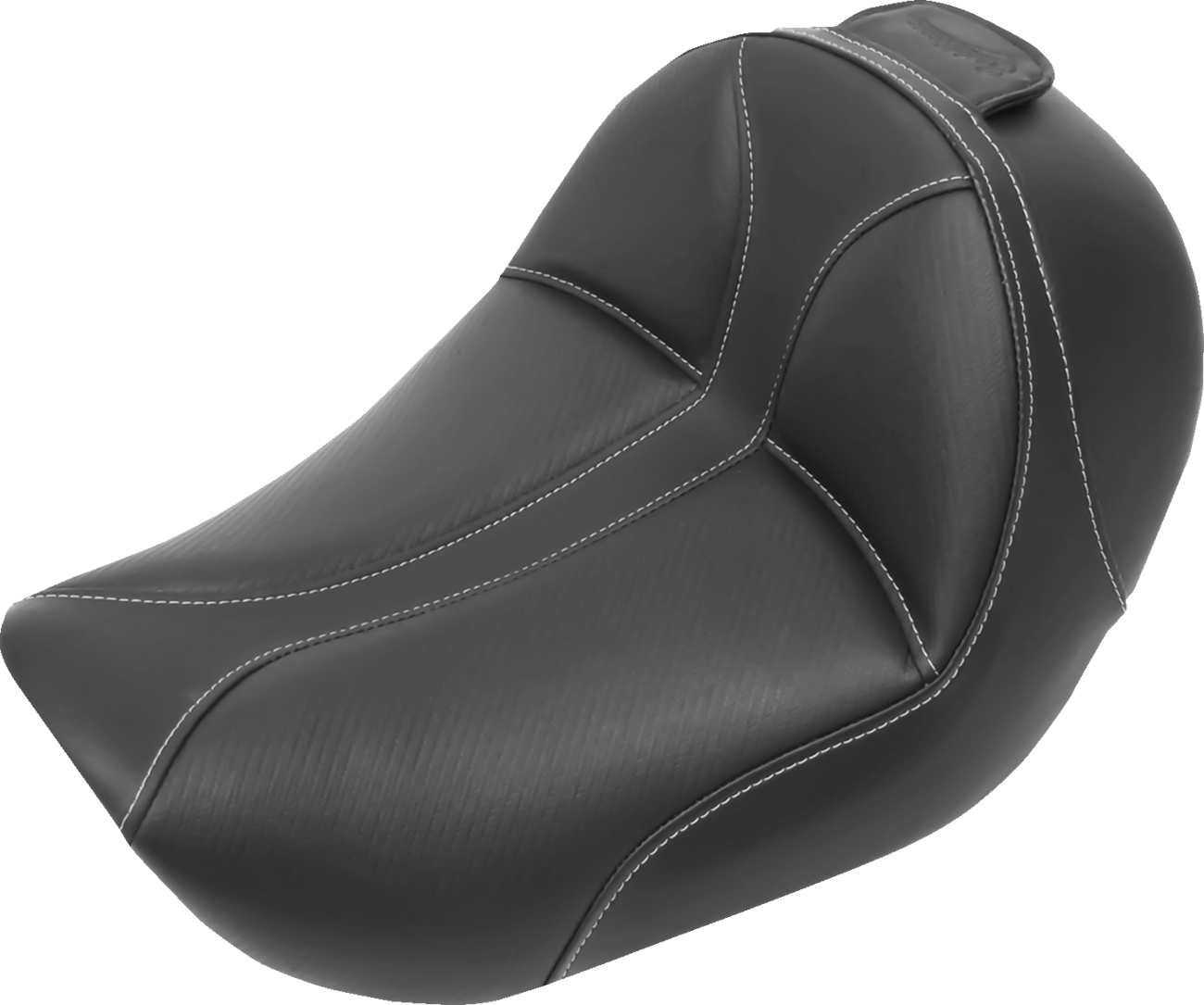 SADDLEMEN Dominator Solo Seat - w/o Backrest - Black w/ Gray Stitching - FL/FX '06-'17