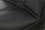 SADDLEMEN Dominator Solo Seat - w/o Backrest - Black w/ Gray Stitching - FL/FX '06-'17