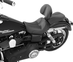 SADDLEMEN Dominator Solo Seat - w/o Backrest - Black w/ Gray Stitching - FL/FX '06-'17