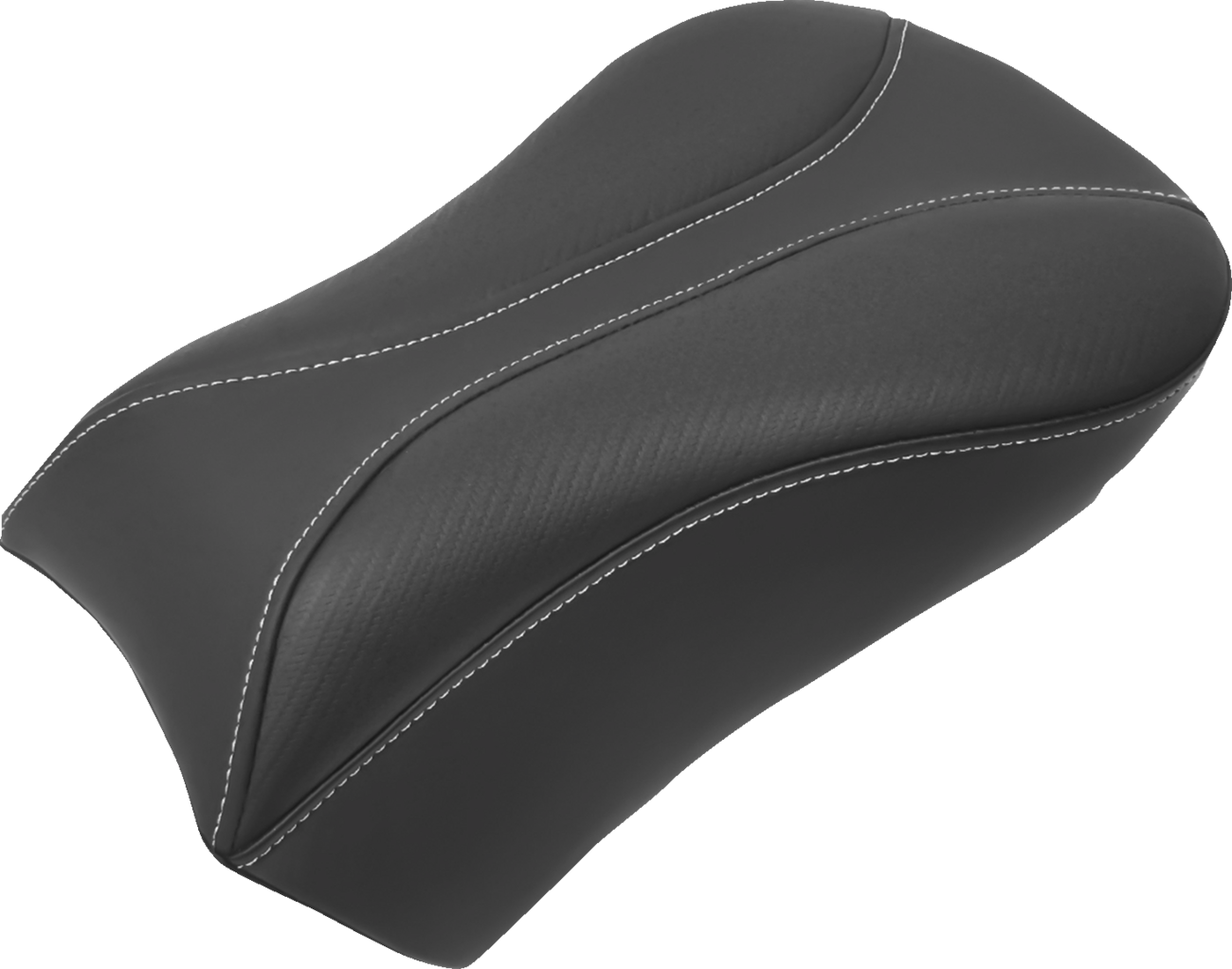 SADDLEMEN Dominator Pillion Pad - Standard Reach - Black w/ Gray Stitching - FL/FX '06-'17