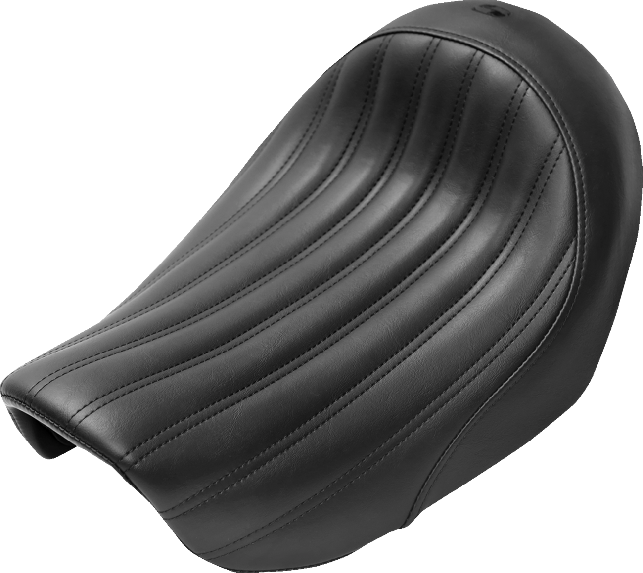SADDLEMEN Knuckle Solo Seat - Ribbed - Black - FL/FX '06-'17