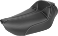 SADDLEMEN Dominator Solo Seat - w/o Backrest- Black w/ Gray Stitching - FXD/WG '96-'03