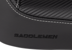 SADDLEMEN Dominator Solo Seat - w/o Backrest- Black w/ Gray Stitching - FXD/WG '96-'03
