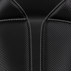 SADDLEMEN Dominator Solo Seat - w/o Backrest- Black w/ Gray Stitching - FXD/WG '96-'03