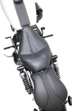 SADDLEMEN Dominator Solo Seat - w/o Backrest- Black w/ Gray Stitching - FXD/WG '96-'03