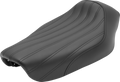 SADDLEMEN Knuckle Solo Seat - Ribbed - Black - FXD '04-'05
