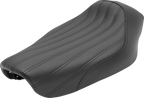 SADDLEMEN Knuckle Solo Seat - Ribbed - Black - FXD '04-'05